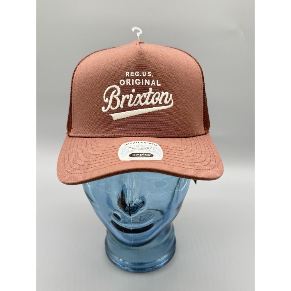 Brixton Original Mesh Trucker Hat Rust Brown SnapBack Eco-friendly‎ NEW